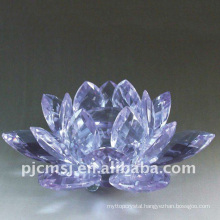 Crystal lotus flower on plate for home and wedding decoration